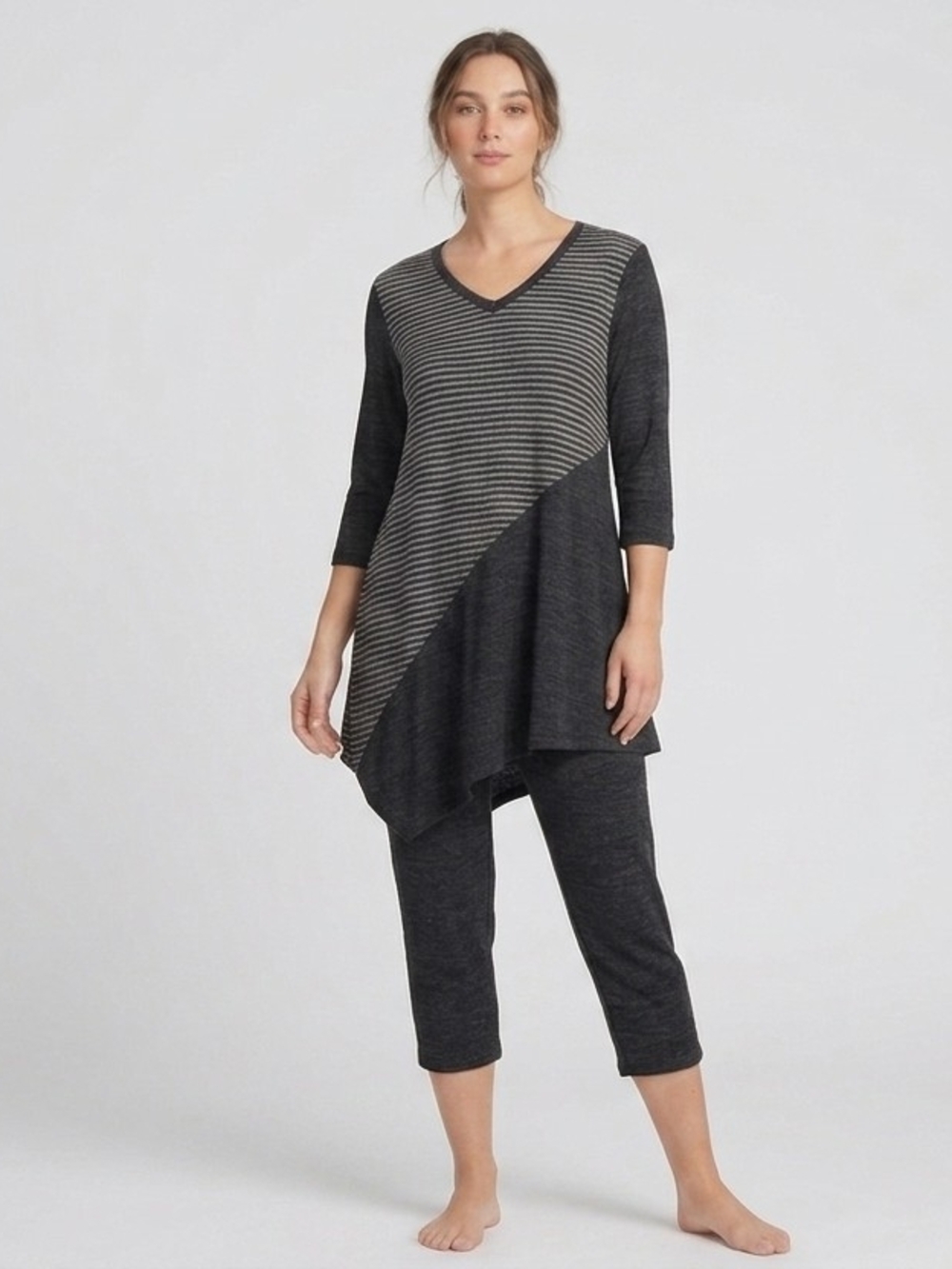 Comfy USA Gray Striped Outfit - Picture 10 of 10